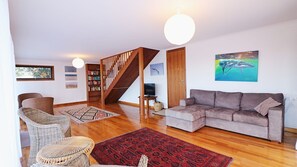 Flat-screen TV, DVD player