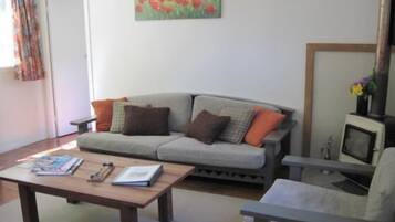 TV, DVD player, books, stereo