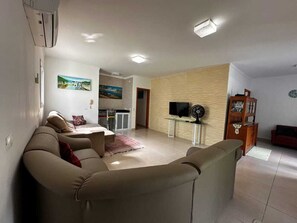 LED TV, DVD player, ping pong, books