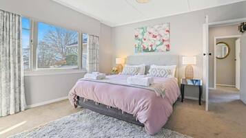 3 bedrooms, iron/ironing board, travel cot, WiFi