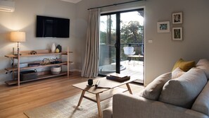 TV, DVD player, stereo