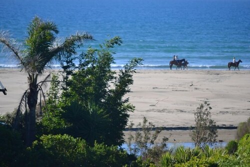 Ahipara Golden Sands Beach House mit Meerblick