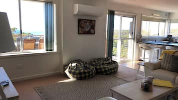 Smart TV, DVD player, table tennis, books