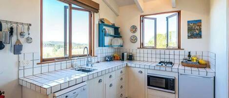 Refrigerador, microondas, horno, placa de cocina