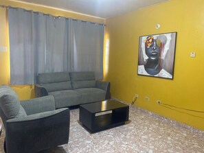Flat-screen TV, books