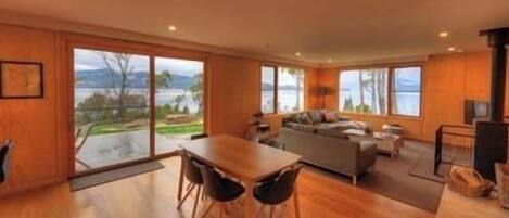 Télévision, cheminée