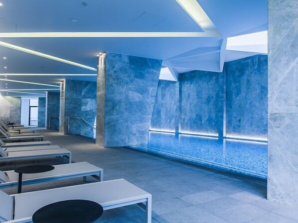 Indoor pool, a heated pool