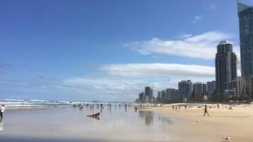 Sun-loungers, beach towels