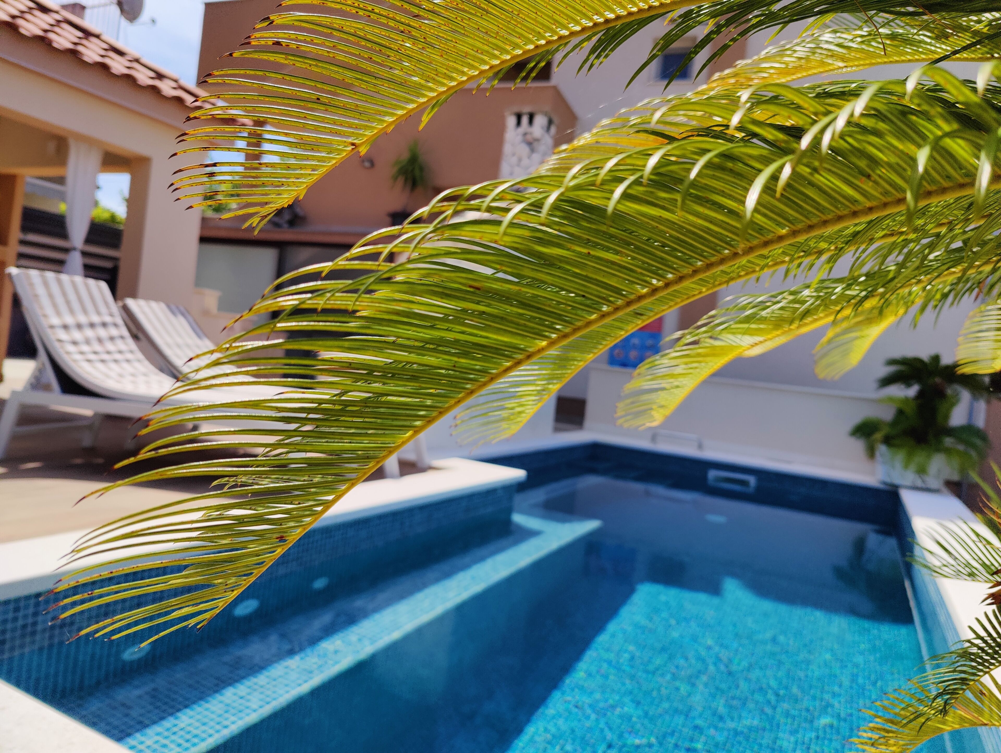 Alberca al aire libre y alberca climatizada