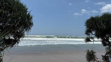 On the beach, beach towels