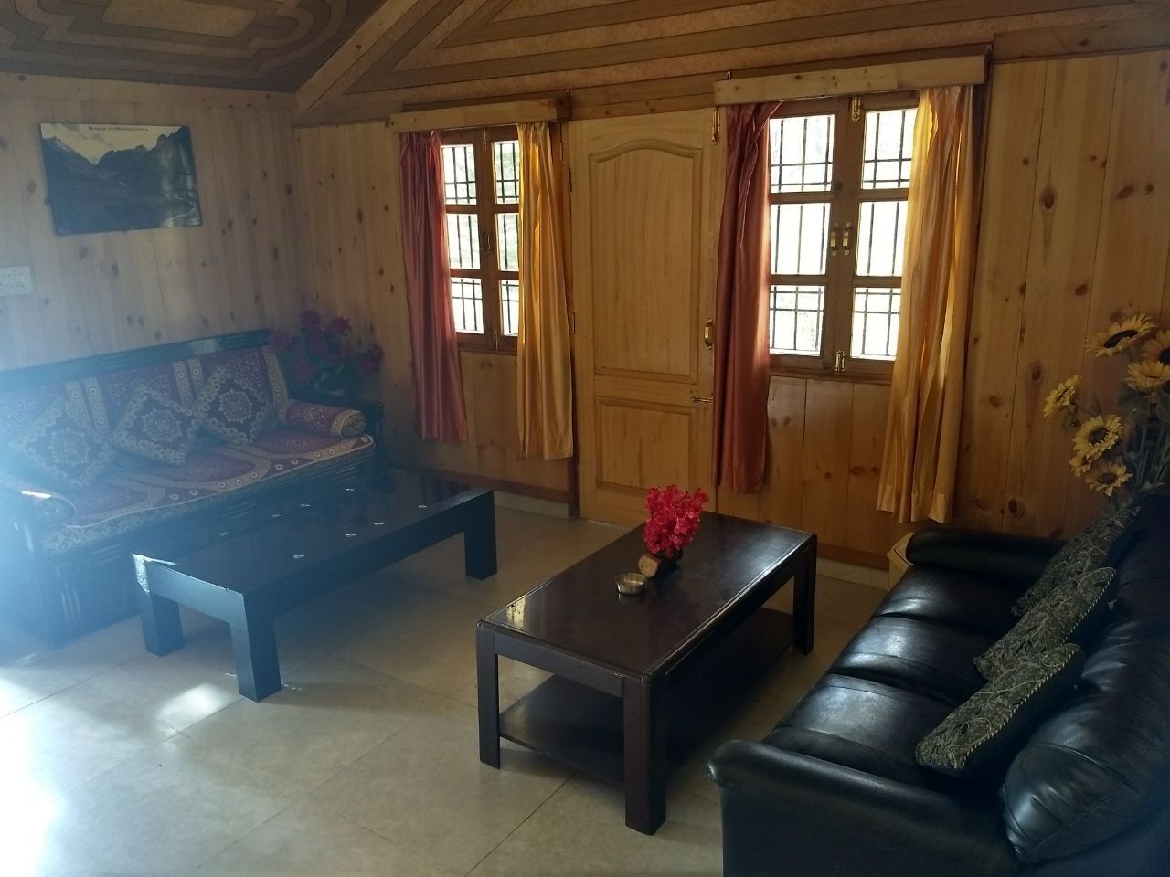 Wooden Cottage in middle of an apple orchard