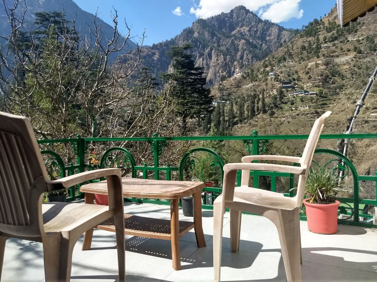 Wooden Cottage in middle of an apple orchard