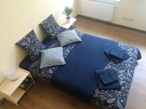 1 bedroom, iron/ironing board, Internet, bed sheets