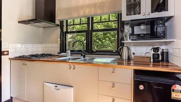 Microwave, stovetop, dishwasher