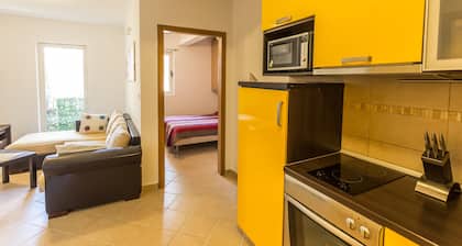 Apartment mit 1 Schlafzimmer am Strand mit Balkon und Blick auf den Hinterhof