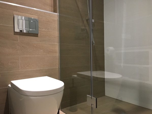 Shower, hair dryer, towels, soap - Quiet Modern Apartment Heidelberg 2 Bedroom 2 Bathroom (Heidelberg)
