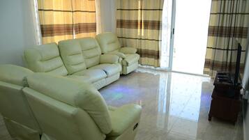 TV, DVD player, stereo