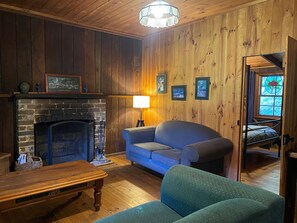 Fireplace, DVD player