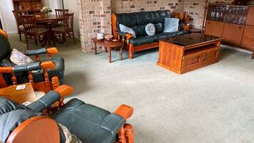 TV, DVD player, books