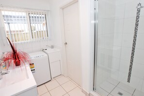 Shower, hair dryer