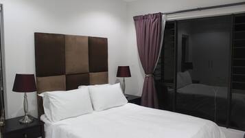 2 bedrooms, in-room safe, iron/ironing board, WiFi