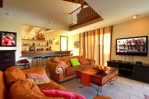 Villa, 3 Schlafzimmer, eigener Pool | Wohnbereich