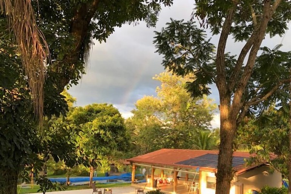 Vista do estacionamento