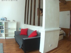 TV, DVD player, books