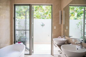 Shower, hair dryer