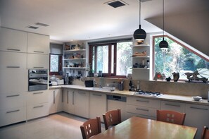 Fridge, oven, stovetop, dishwasher