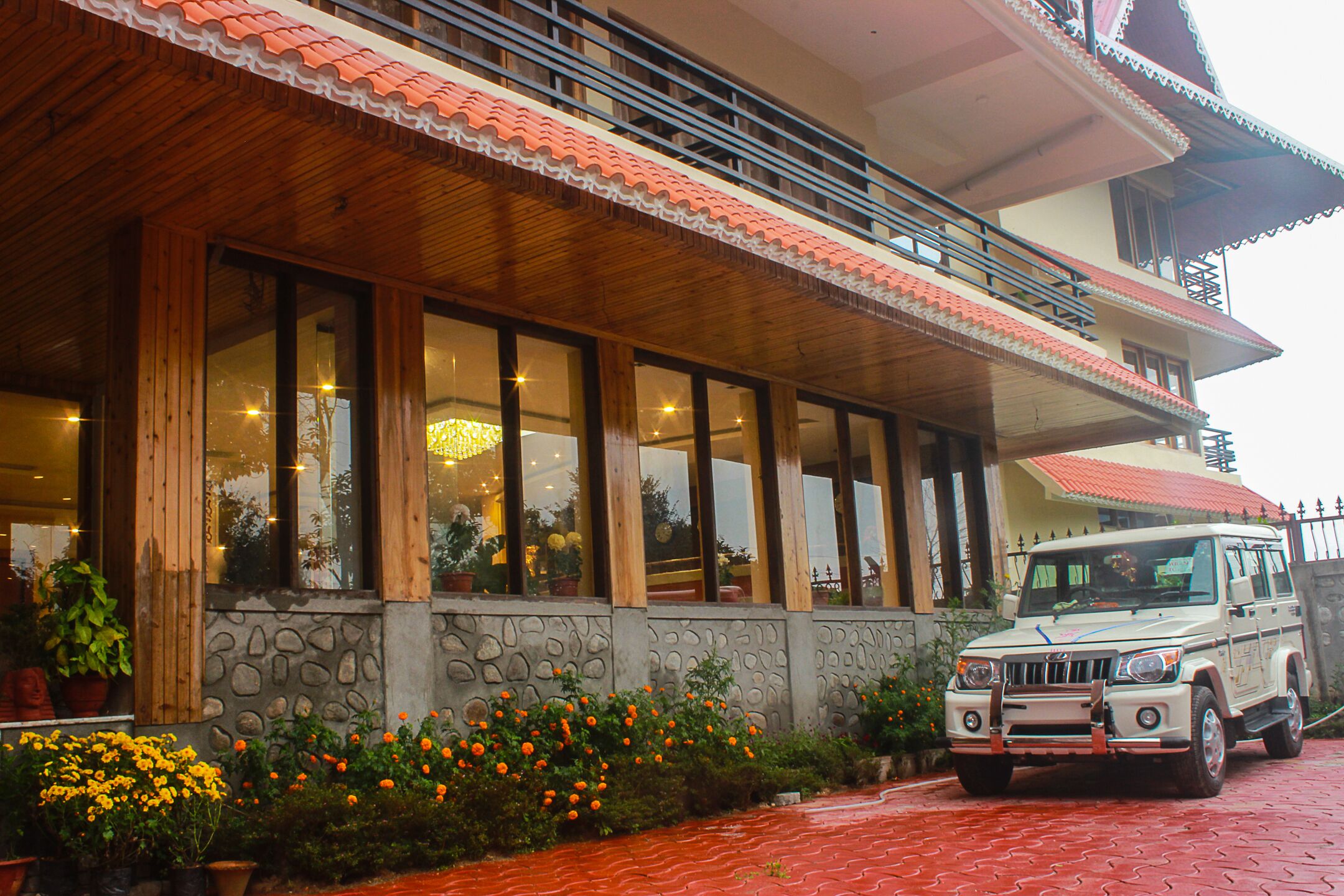 Located on top of the hill in front of Samendu Lake