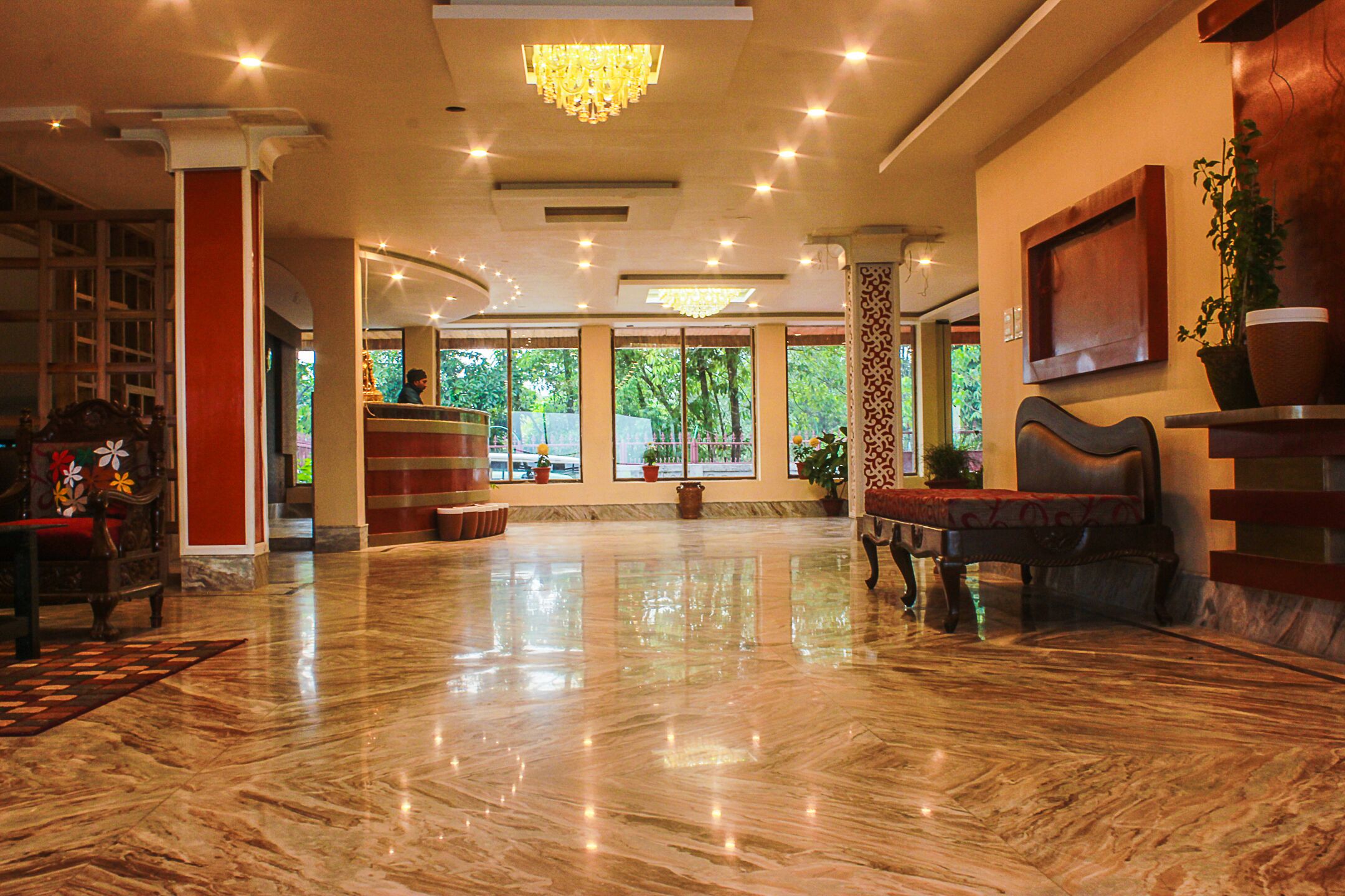 Located on top of the hill in front of Samendu Lake