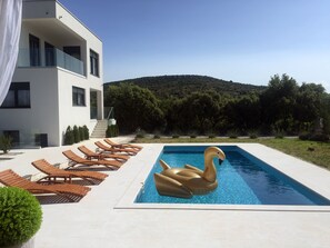 A heated pool