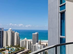 Enjoy breathtaking ocean views from this high-rise hotel's expansive windows.