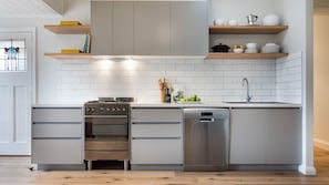 Fridge, oven, stovetop, dishwasher