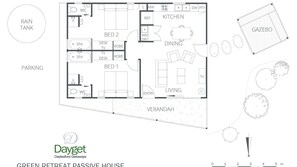 Floor plan - Green Retreat  - 9-star energy rated Passive House (HEPBURN SPRINGS)