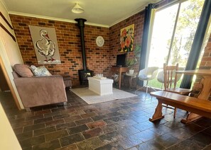 テレビ、暖炉、DVD プレーヤー、書庫