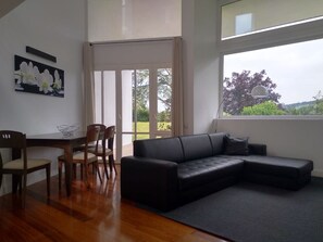 Télévision, cheminée, table de tennis de table, chaîne hi-fi