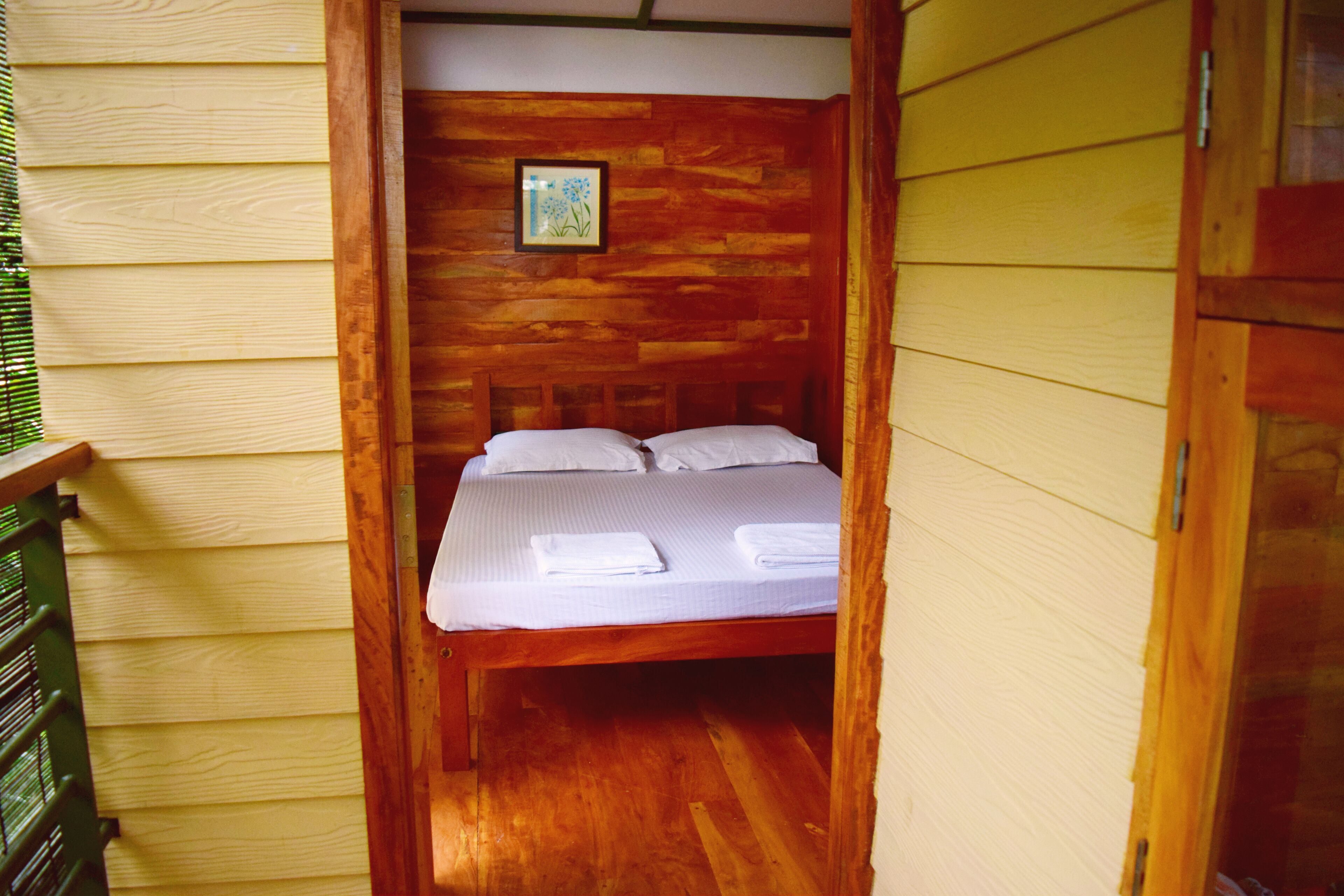 Wooden cottage in the middle of nature