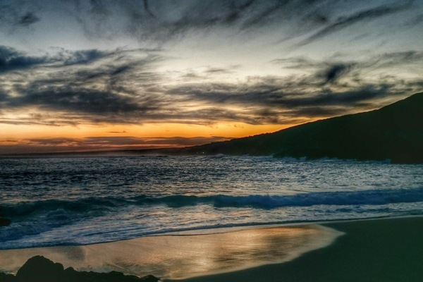 The sunset in our little beach