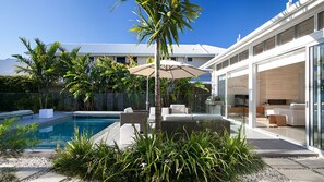 A heated pool