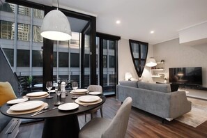 Interior - StayCentral - Little Collins (CBD) - Little Collins St, Melbourne - 2 Bedrooms, 2 Beds, 1 Bathrooms, no dedicated parking spot but available nearby for a fee. (Melbourne)