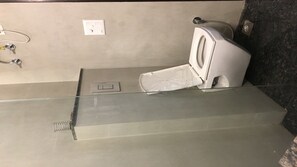 Hair dryer, towels