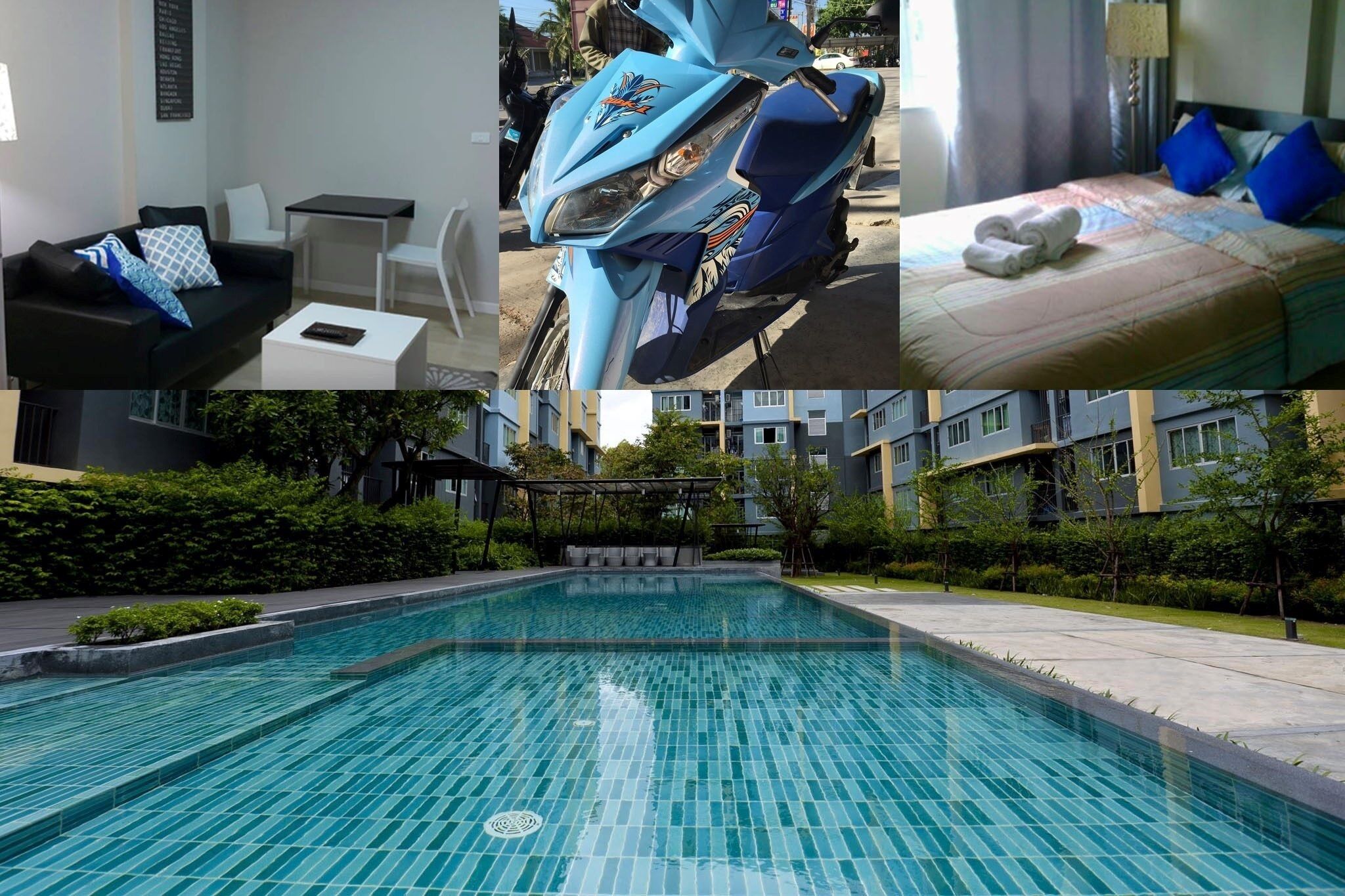 La Chambre1@ Phuket Condo Near Patong Beach 1 Bedroom w Kitchen Free Motorcycle
