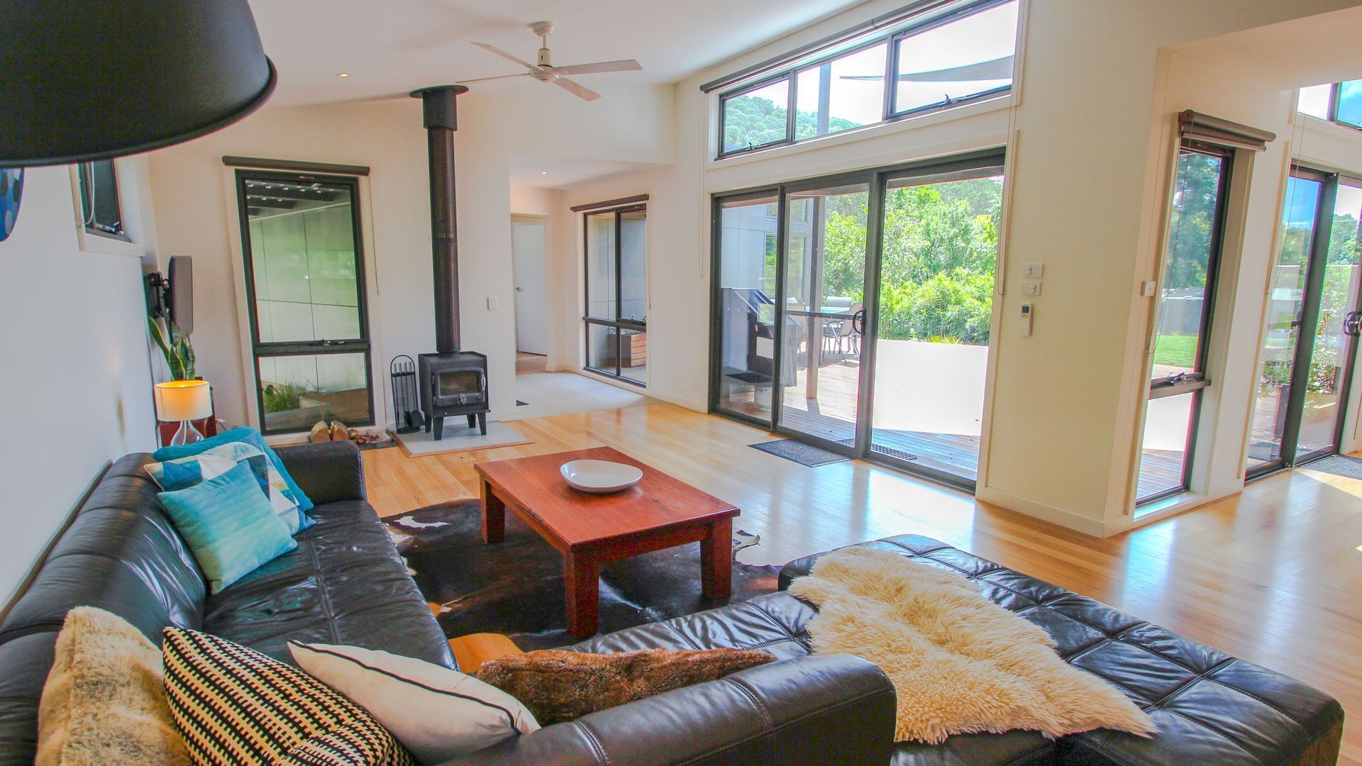 Smart TV, fireplace, DVD player, video library