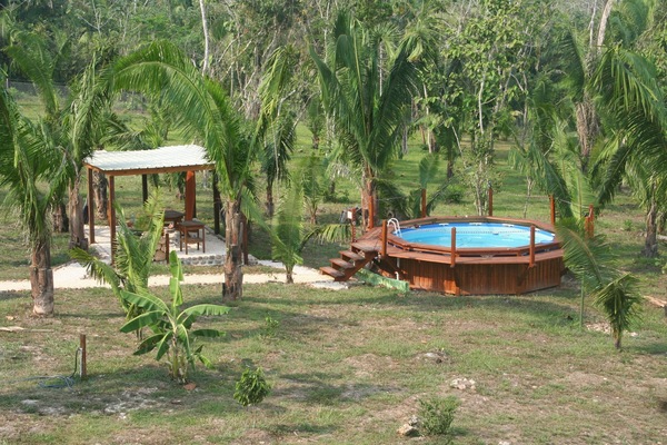 Garden view - BBQ place and pool