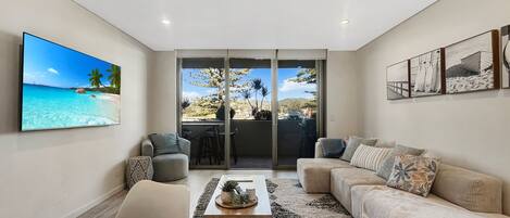 Una televisión, un reproductor de DVD