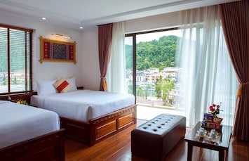 Image of Spacious room with 2 queen beds and large balcony in Sapa Town