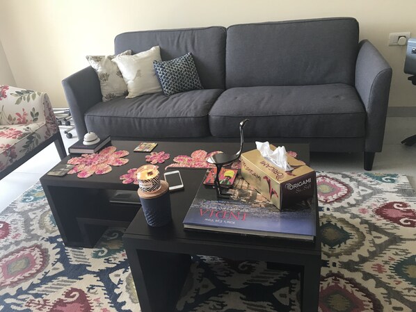 Smart TV, fireplace, stereo