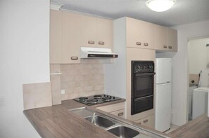 Fridge, microwave, oven, stovetop - Accommodation Sydney | Two-Bedroom Apartment with Balcony (Sydney)